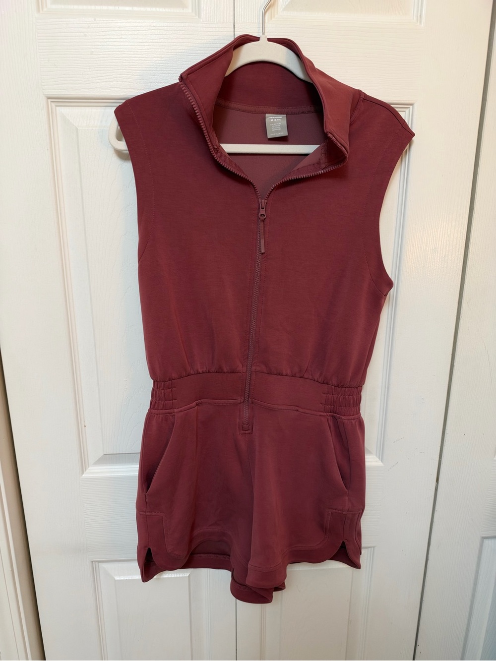 Avia Burgundy Zip-Front Romper | Size M (8–10)